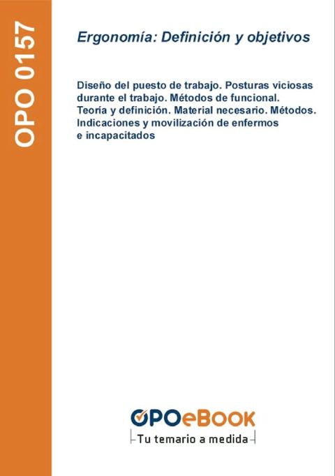 Ergonom&iacute;a: Definici&oacute;n y objetivos(Kobo/電子書)