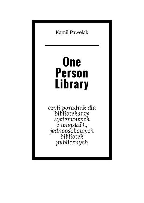 One Person Library(Kobo/電子書)