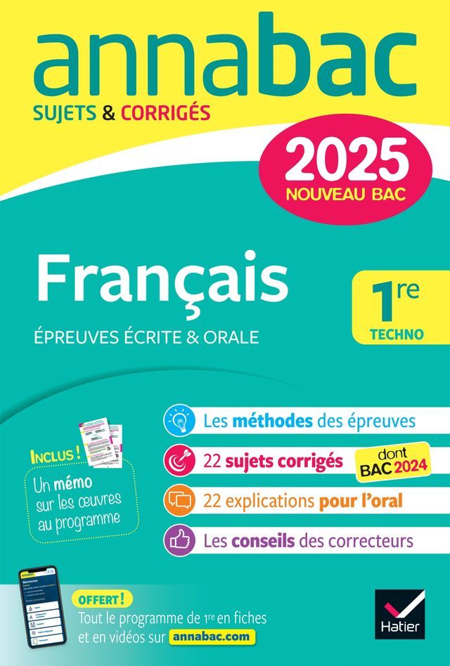  Annales du bac Annabac 2025 Français 1re technologique (bac de français écrit & oral)(Kobo/電子書)