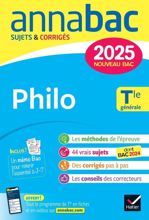 Annales du bac Annabac 2025 Philo Tle générale(Kobo/電子書)