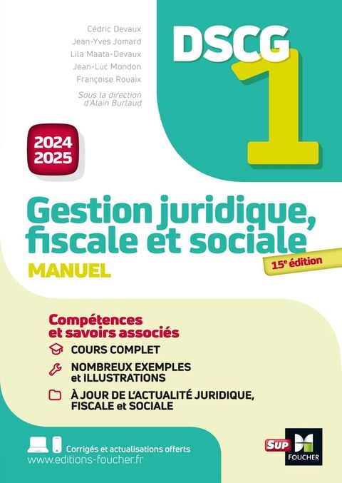 DSCG 1 - Gestion juridique, sociale et fiscale - Manuel et applications - Millésime 2024-2025(Kobo/電子書)