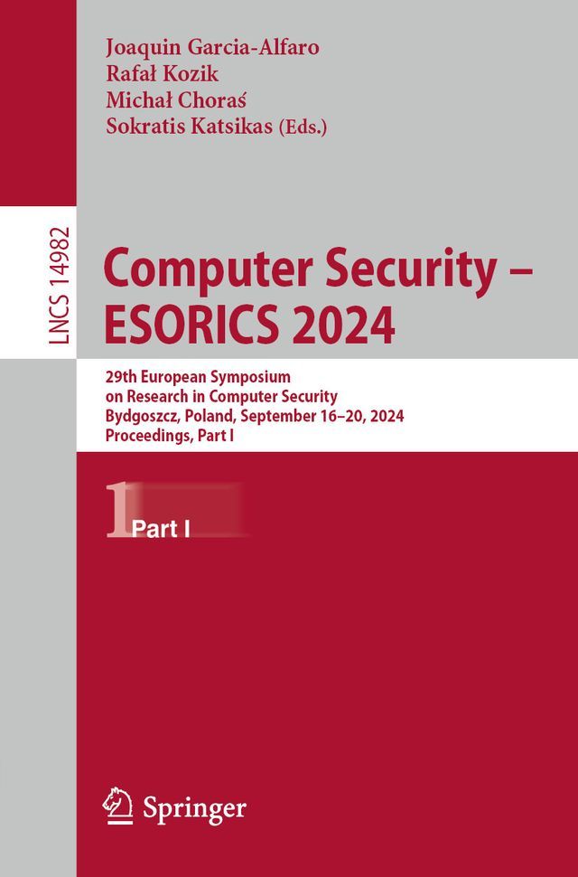  Computer Security – ESORICS 2024(Kobo/電子書)