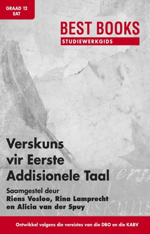 Studiewerkgids: Verskuns vir Graad 12 Eerste Addisionele Taal(Kobo/電子書)