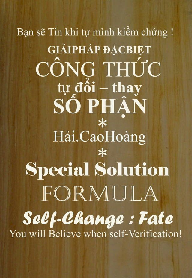  Giải ph&aacute;p đặc biệt của Hari.CH C&ocirc;ng thức tự đổi thay Số phận: Formula : Self-Change : Fate(Kobo/電子書)