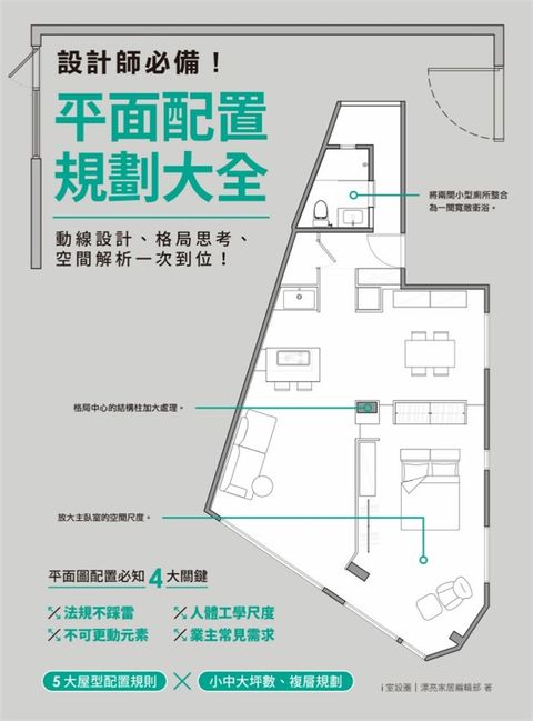 設計師必備！平面配置規劃大全：動線設計、格局思考、空間解析一次到位！