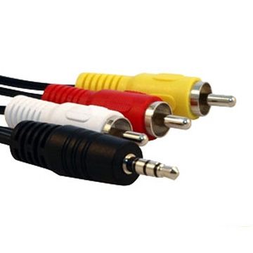  音視頻連接 3.5mm轉 3RCA AV連接線 (1.2米)