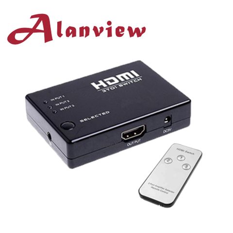 Alanview HDMI 三進一出切換器含遙控器 (DK303)
