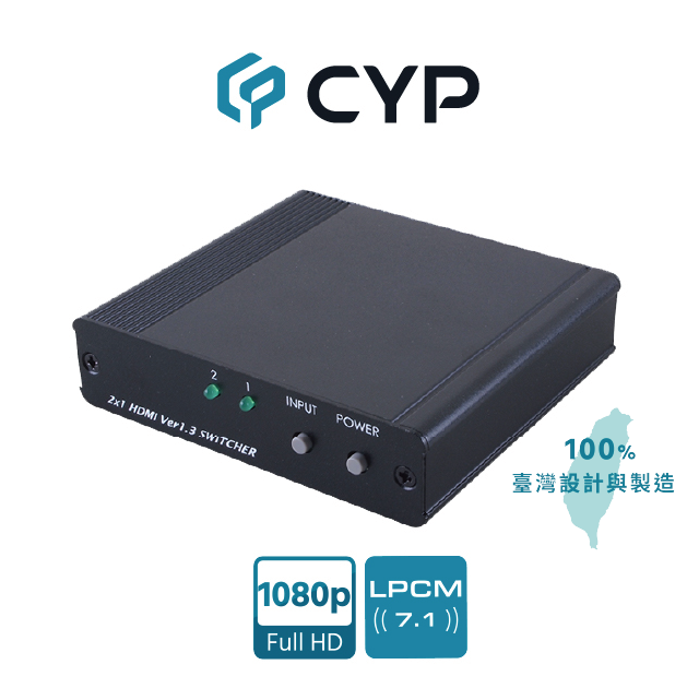 CYP西柏- 2 進1 出HDMI 切換器(CLUX-21N) - PChome 24h購物