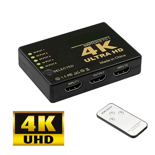  【宅配免運】標準4K2K HDMI 5進1出遙控切換器(UH-7595C)