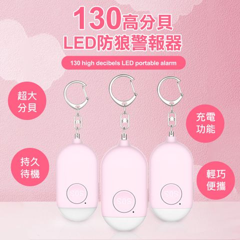 【WIDE VIEW】130高分貝LED防狼警報器(B300)