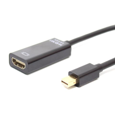 Mini DP (公) 轉 HDMI (母) 訊號轉接器傳輸線，支援 蘋果Macbook(2015年版以前),Mac電腦, 筆電含有Mini DisplayPort接口