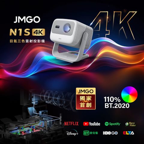 【JMGO 堅果】N1S 4K 目氪三色雷射投影機