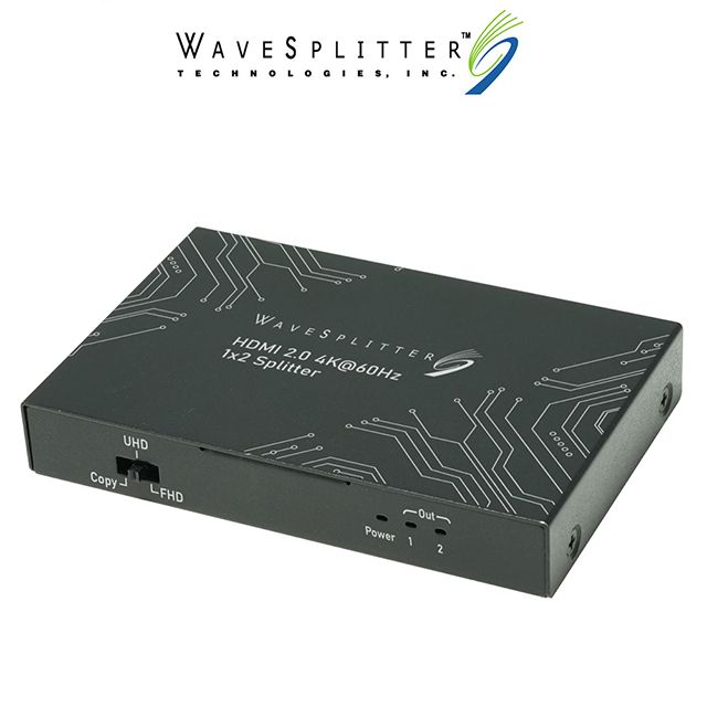  WAVESPLITTER 威世波 HDMI 2.0 4K@60Hz 一進二出影像分配器 (WST-PSP002)