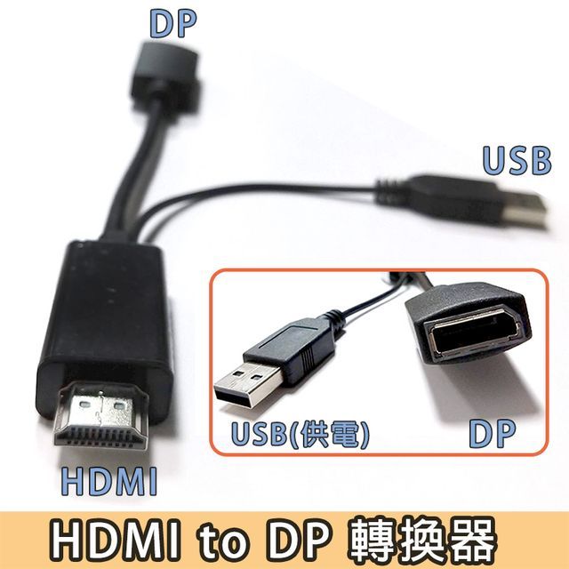 FUJIEI 富吉 全面升級4K60Hz 輕鬆將 HDMI 訊號輸出到 DP螢幕上  HDMI 轉 DP 4K高清轉換器 HDMI to DisplayPort