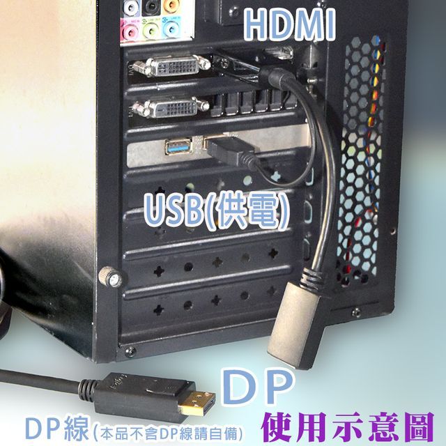 FUJIEI 富吉 全面升級4K60Hz 輕鬆將 HDMI 訊號輸出到 DP螢幕上  HDMI 轉 DP 4K高清轉換器 HDMI to DisplayPort