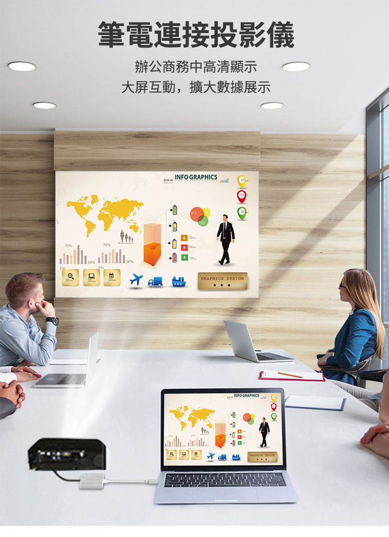 筆電連接投影儀辦公商務中高清顯示大屏互動,擴大數據展示INFOGRAPHICS□□□GRAPHICS DESIGNINFOGRAPHICS