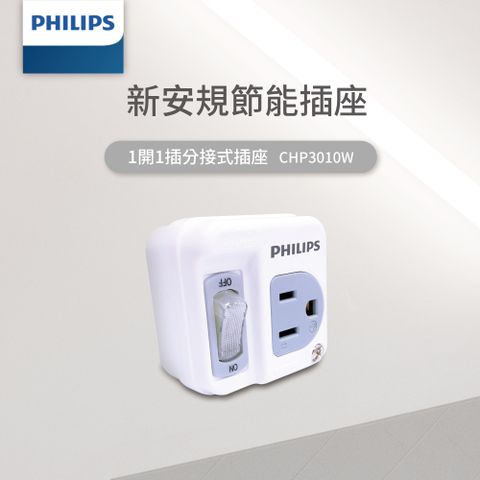 PHILIPS 飛利浦 1開1插 電腦壁插 CHP3010W 兩入組合