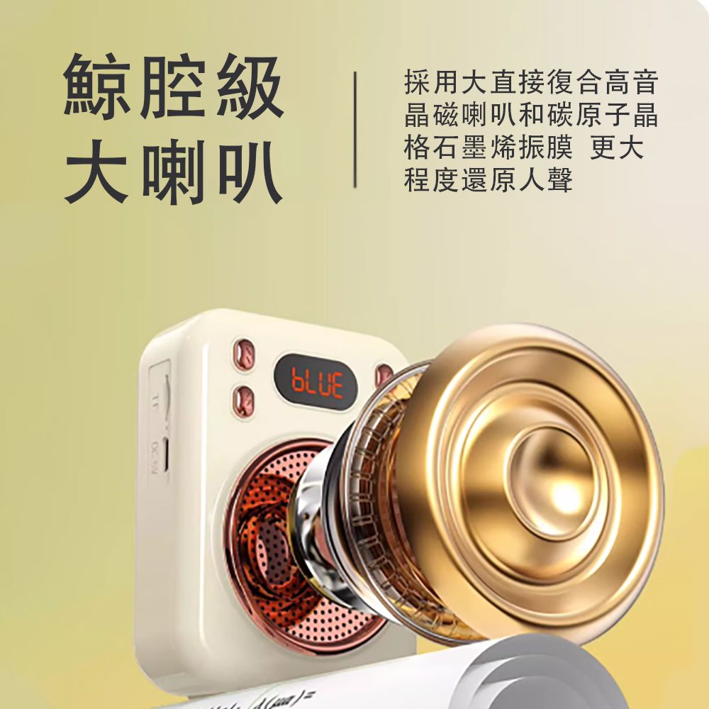 鯨腔級大喇叭採用大直接復合高音晶磁喇叭和碳原子晶格石墨烯振膜 更大程度還原人聲
