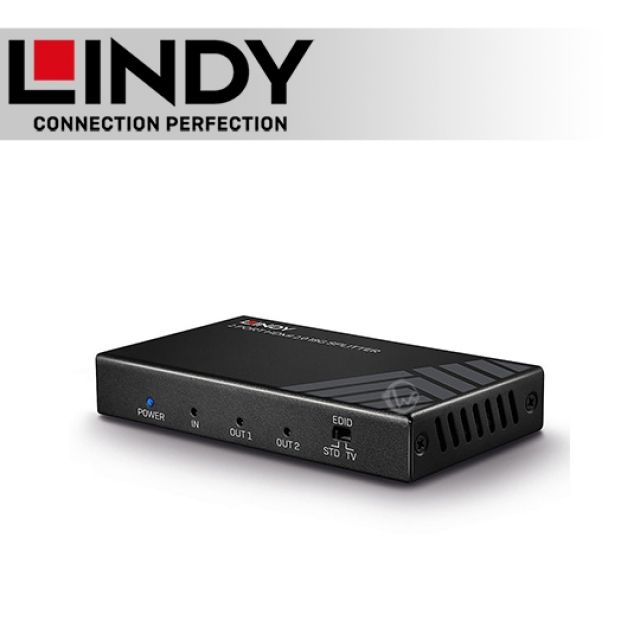 LINDY 林帝   HDMI 2.0 UHD 18G 4K@60HZ 一進2出影像分配器 (38235)