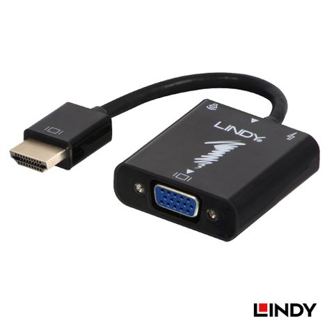 HDMI 轉 類比影音訊號LINDY 林帝 HDMI 轉 VGA + Audio 轉換器 (38195) 兩入組