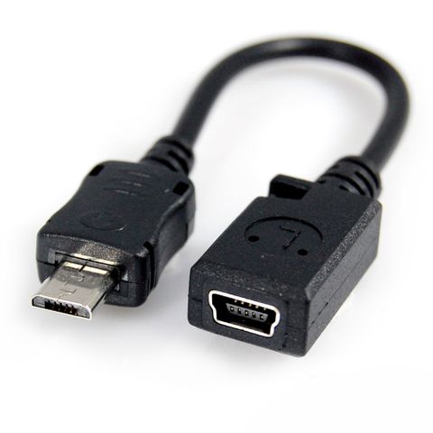 Cable 凱堡 USB2.0訊號轉接線Micro USB(公)-Mini USB(母) 8CM