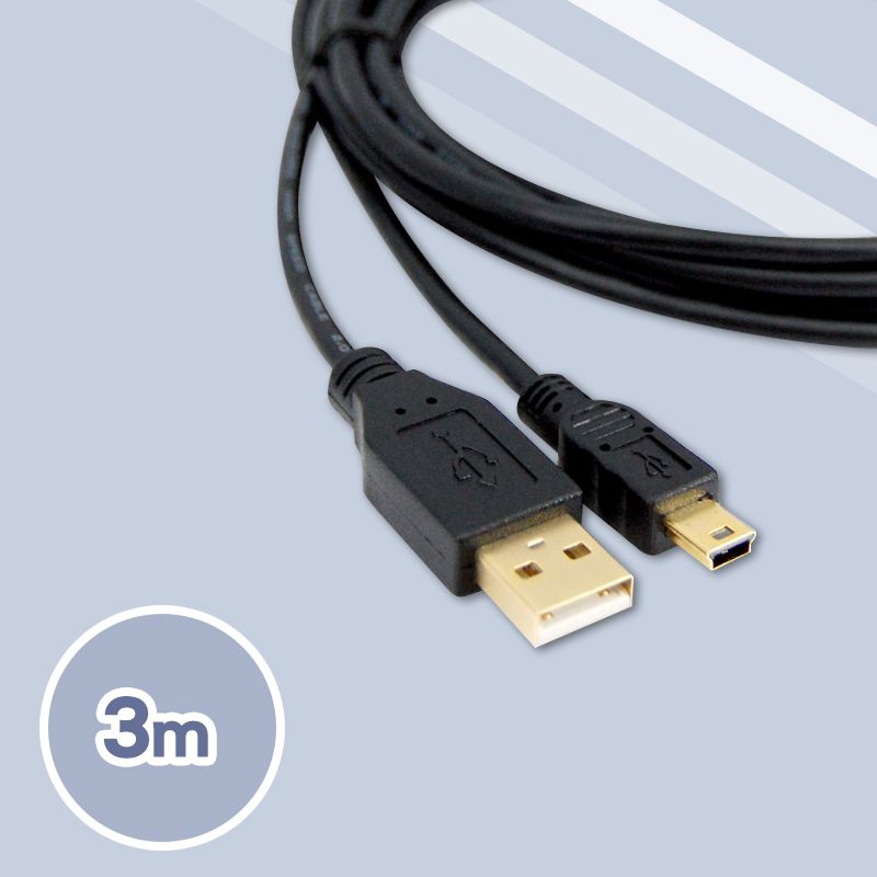 Cable 凱堡  USB2.0高速傳輸線A公-Mini USB公 3M