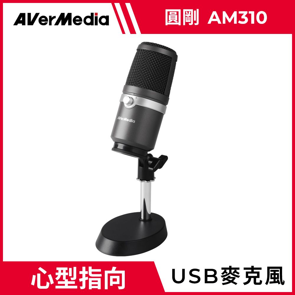 AverMedia 圓剛  黑鳩直播錄音麥克風AM310