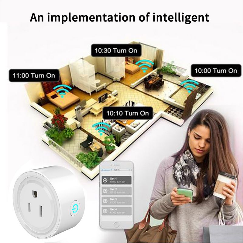  小圓智能插座【15A大家電 用電計錄& 過載保護一組2入)】Tuya APP手機遠端遙控 定時開關