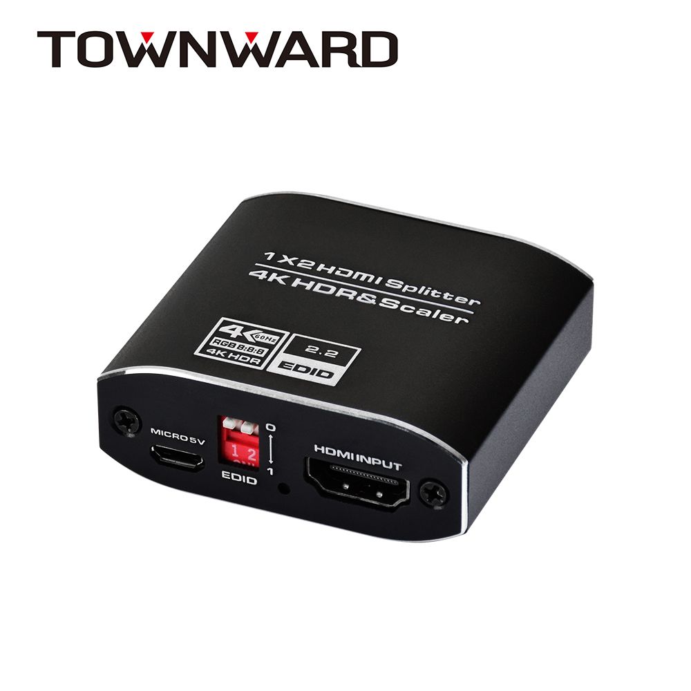 TOWNWARD 大城科技 HSP-2712 HDMI 2.0 一進二出分配器 4K@60Hz/HDR