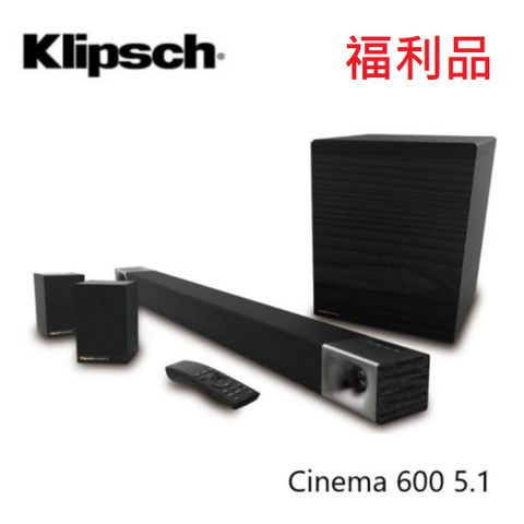 (福利品)美國 Klipsch 古力奇 Cinema 600 SoundBar + Surround3 5.1聲道劇院組