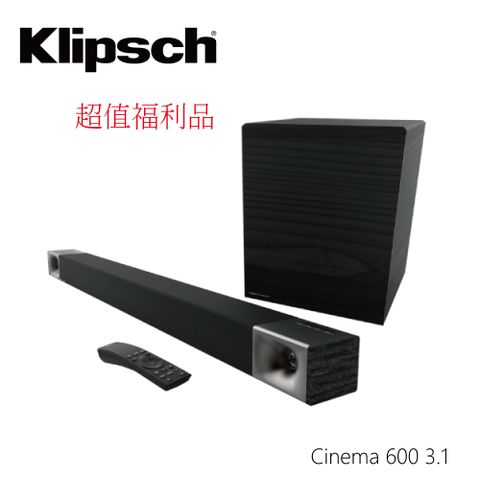 福利品【Klipsch】 Cinema 600 3.1聲道號角Soundbar