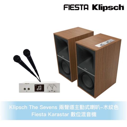 Klipsch The Sevens 兩聲道主動式喇叭+Fiesta混音機