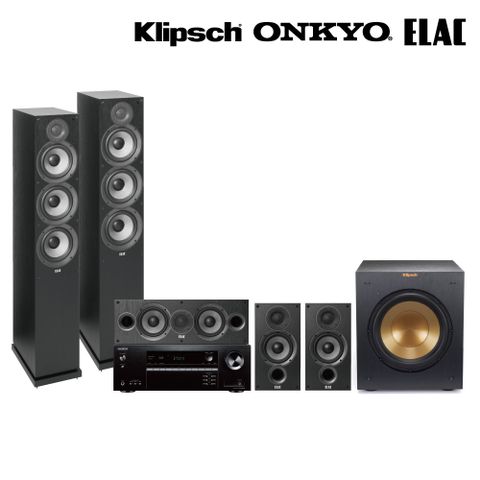 ELAC DF62+DB52+DC52+Klipsch R-10SWi+Onkyo TX-NR6100家庭劇院組