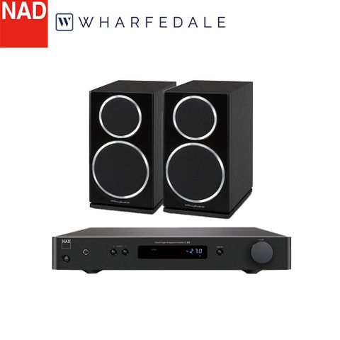 NAD C 338串流綜合擴大機+Wharfedale DIAMOND 220 書架型喇叭