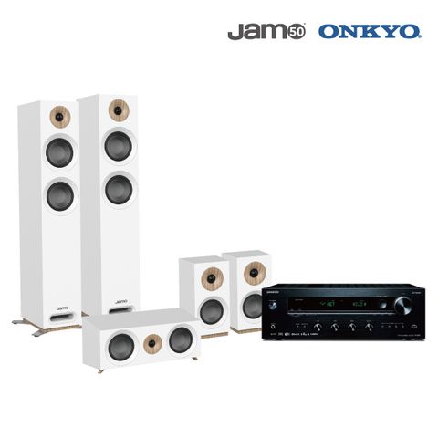 最佳推薦 Jamo x Onkyo 家庭劇院組 S807HCS喇叭TX-SR494 7.2聲道環繞擴大機