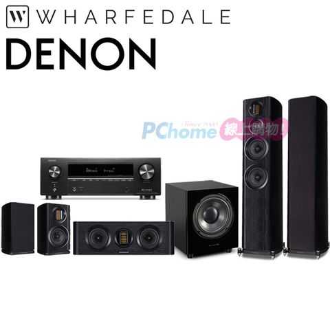 DENON AVR-X1800H 環繞擴大機+Wharfedale EVO 4.4+EVO 4.CS+EVO 4.1+WH-D10 家庭劇院組