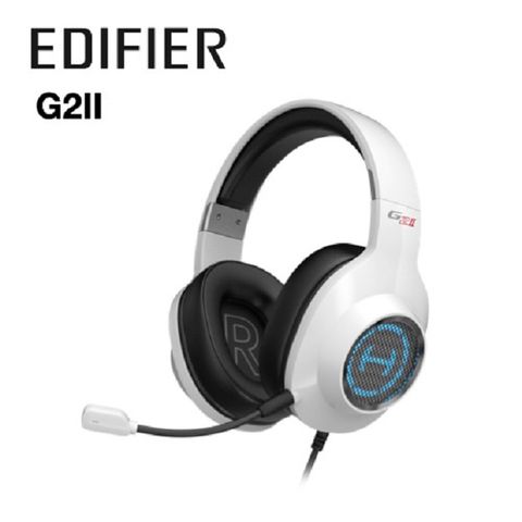 Edifier G2II 7.1聲道電競耳機麥克風(白色)