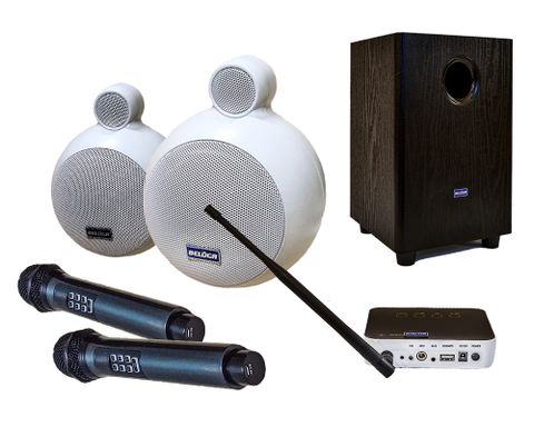 BELUGA 白鯨牌 U350SAT 無線衛星喇叭豪華美聲組(含重砲組+無線麥克風1對U530MC)