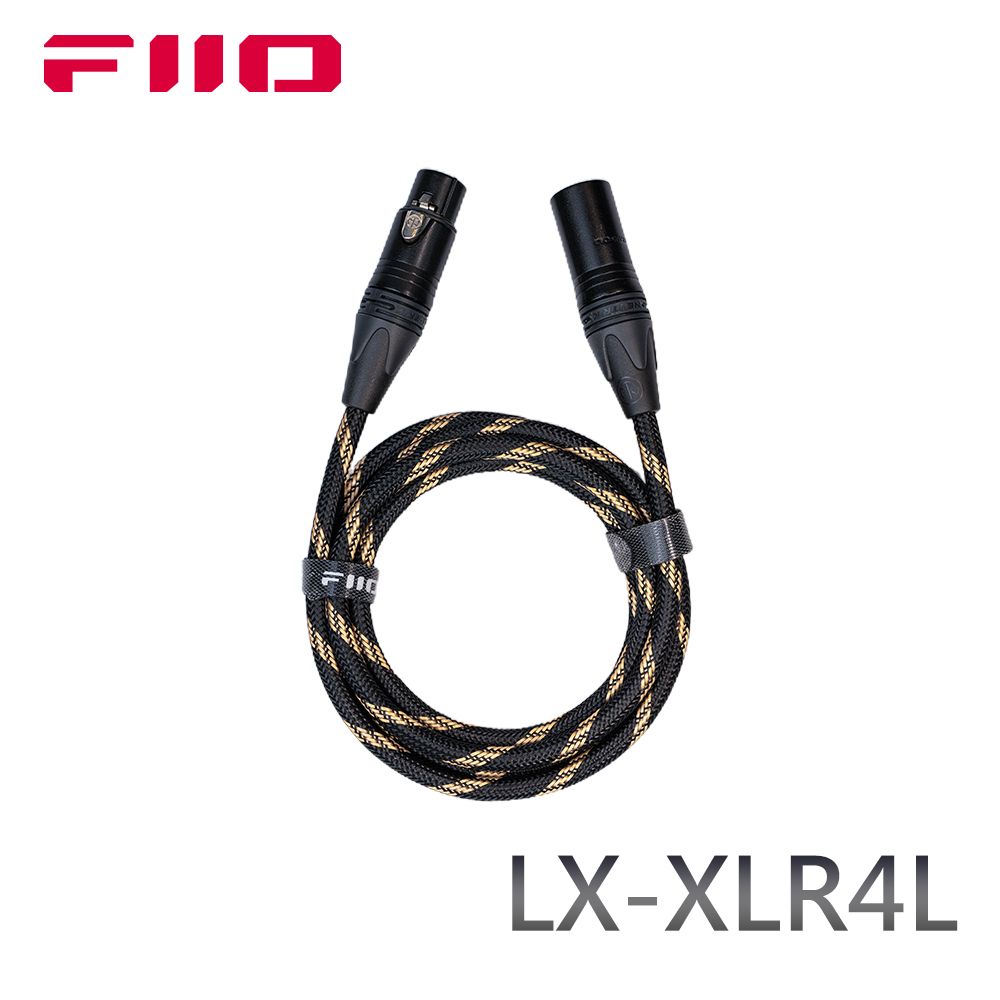 FiiO 	  LX-XLR4L 3pin XLR(公)轉XLR(母)音源線(150cm)