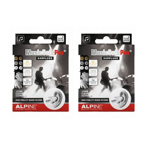 Alpine MusicSafe Pro 荷蘭進口 加強版 高保真音樂耳塞 軟耳塞 低過敏性 兩入組 (全新公司貨)