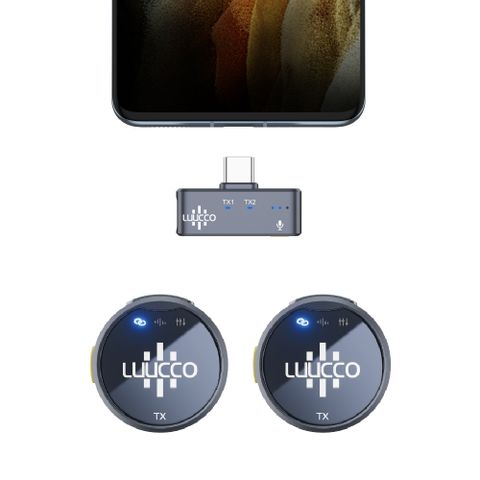 LUUCCO AirWave K2 一對二無線磁吸領夾麥克風 Type-C 版