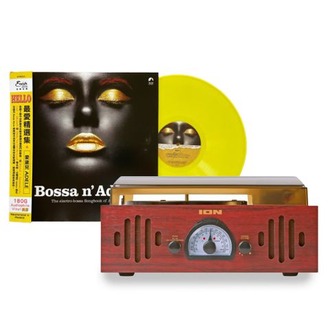 【精選唱片珍藏組】IONAudioTrioLPneo3合1復古箱式黑膠唱機/AM/FM收音機+愛黛兒最愛精選集黃膠LP