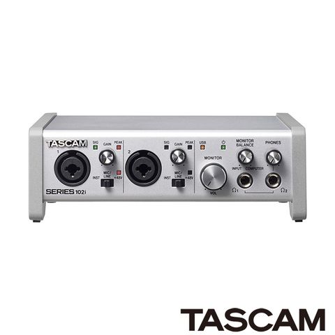 雙模擬輸出雙耳機監聽TASCAM 錄音介面 SERIES102i（10in/2out）