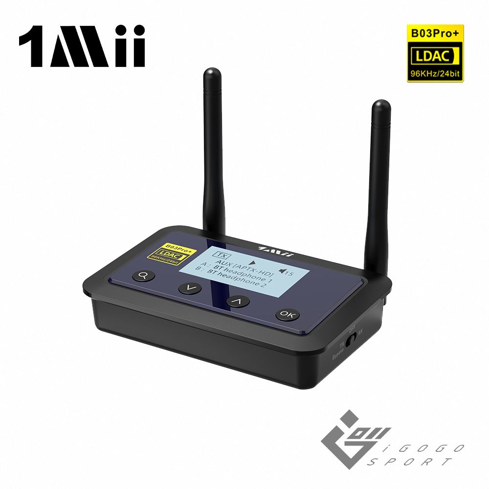 1Mii B03 Pro Plus LCD 螢幕顯示音訊藍牙發射接收器