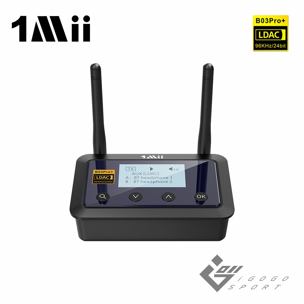 1Mii B03 Pro Plus LCD 螢幕顯示音訊藍牙發射接收器