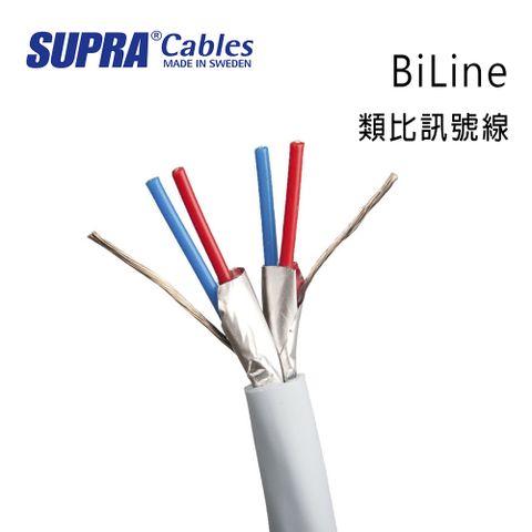 SUPRA Cables 瑞典 supra 線材 BiLine Audio 類比訊號線/冰藍色/100M 公司貨