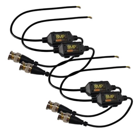 SAMPO 聲寶 VK-UTP800-4K(B) 4入組 800萬 鍍金絞線傳輸器 BNC 絞線器