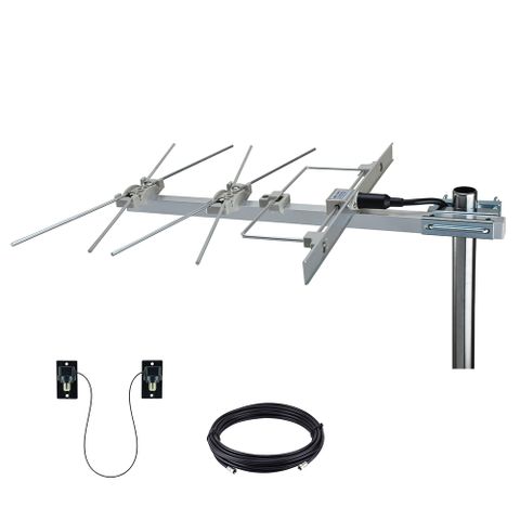 【TOWNWARD 大城科技】TAC-9000 數位電視天線組合包(DA-2910+10M線+F-3000)