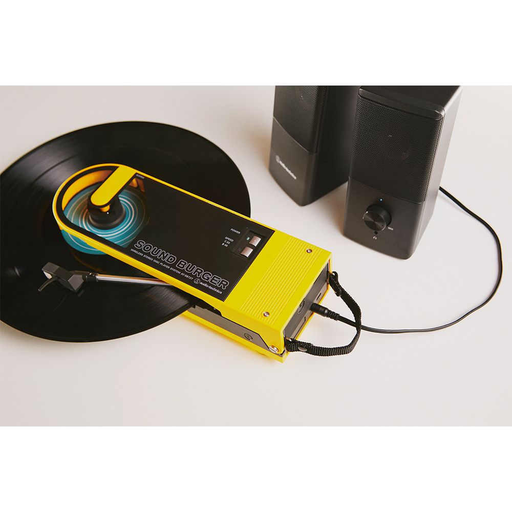 audio-technica 鐵三角 AT-SB727 Sound Burger漢堡機 無線可攜式黑膠唱盤機