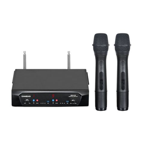 CHIAYO 嘉友 NDR-2120 VHF雙頻道自動對頻選訊無線麥克風接收機 含手握無線麥克風2支組